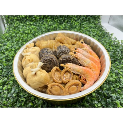 鮑魚花膠雞煲盤菜 4人份